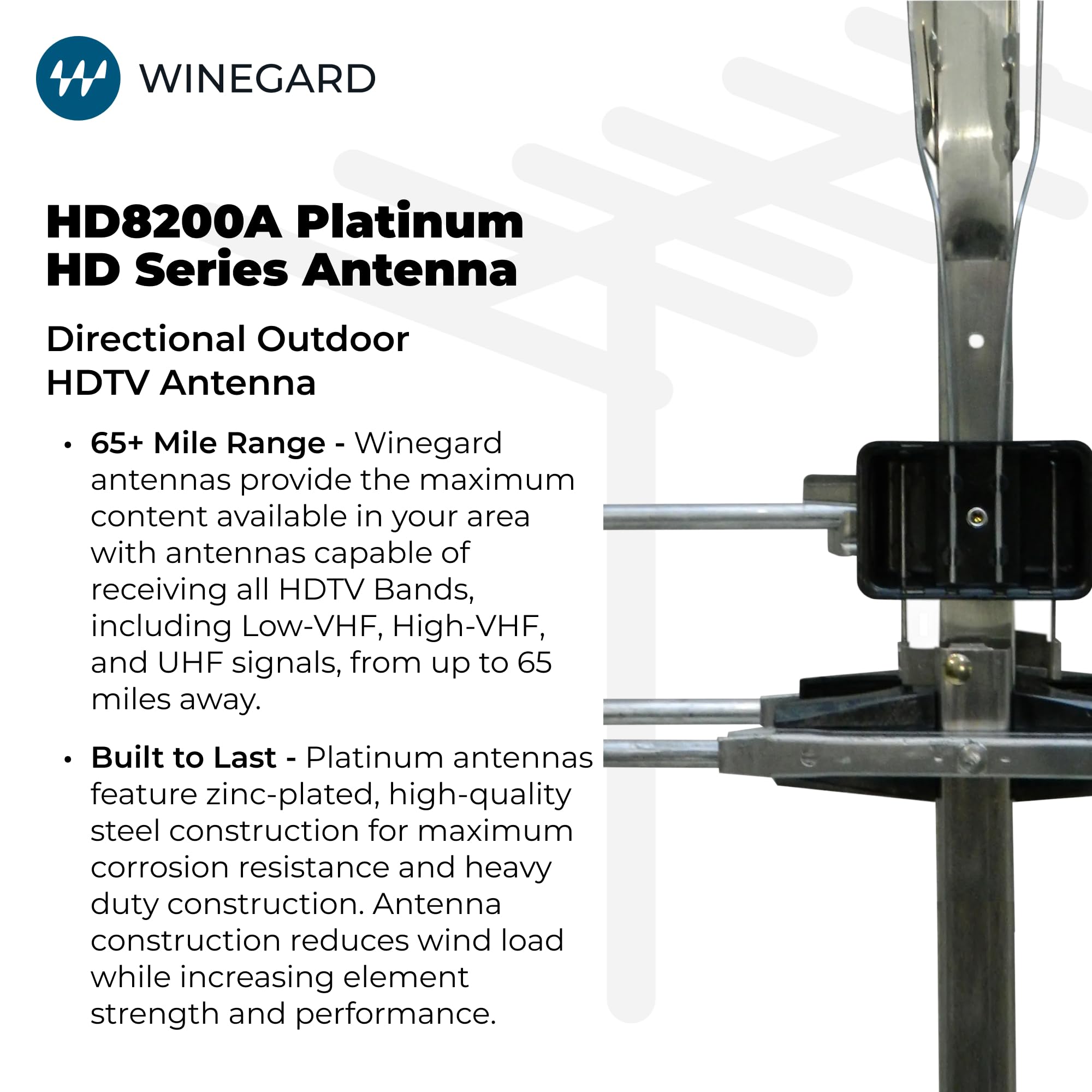 Amazon.com: Winegard HD8200A Outdoor TV Antenna - High-VHF Low VHF